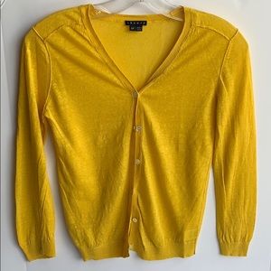 Theory yellow cardigan Sz S